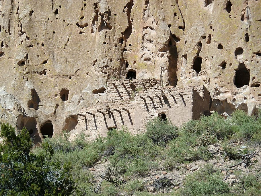 bandelier national monument, new mexico, usa, heritage, cliffs, HD wallpaper