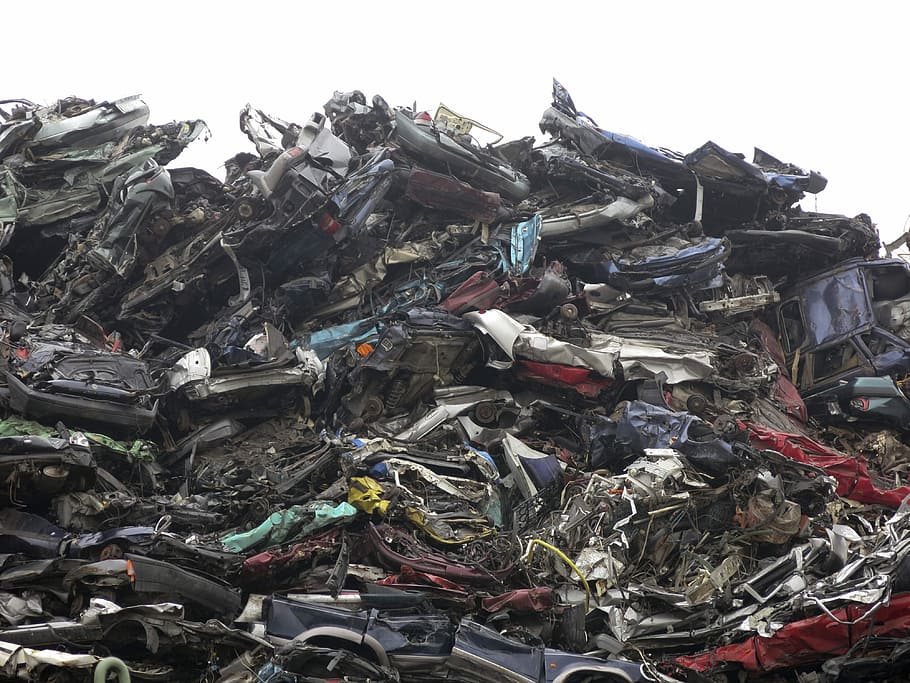 Junkyard, Scrap, Auto, Broken, Wreck, metal, garbage, environment HD wallpaper