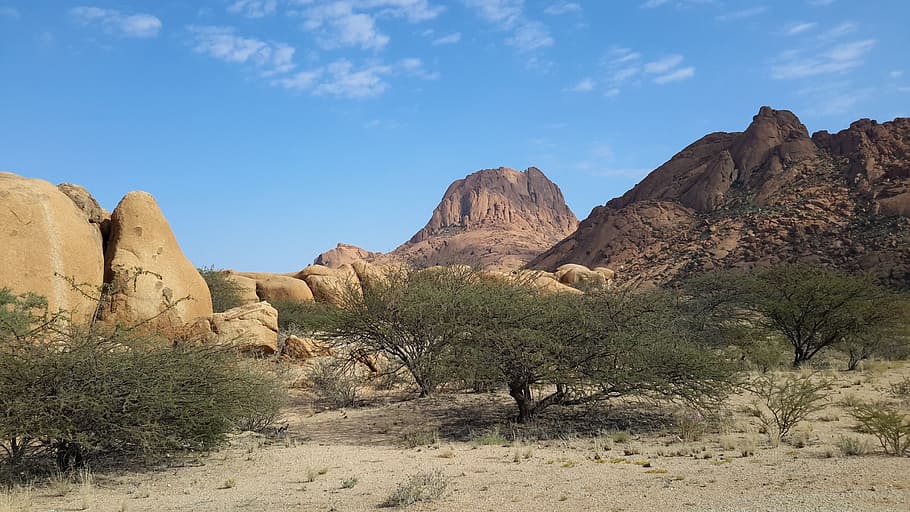 spitzkoppe, mountains, namibia, desert, dry, africa, arid, landscape
