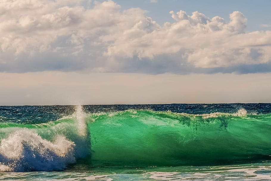 ocean wave, foam, spray, sea, water, nature, beach, splash HD wallpaper