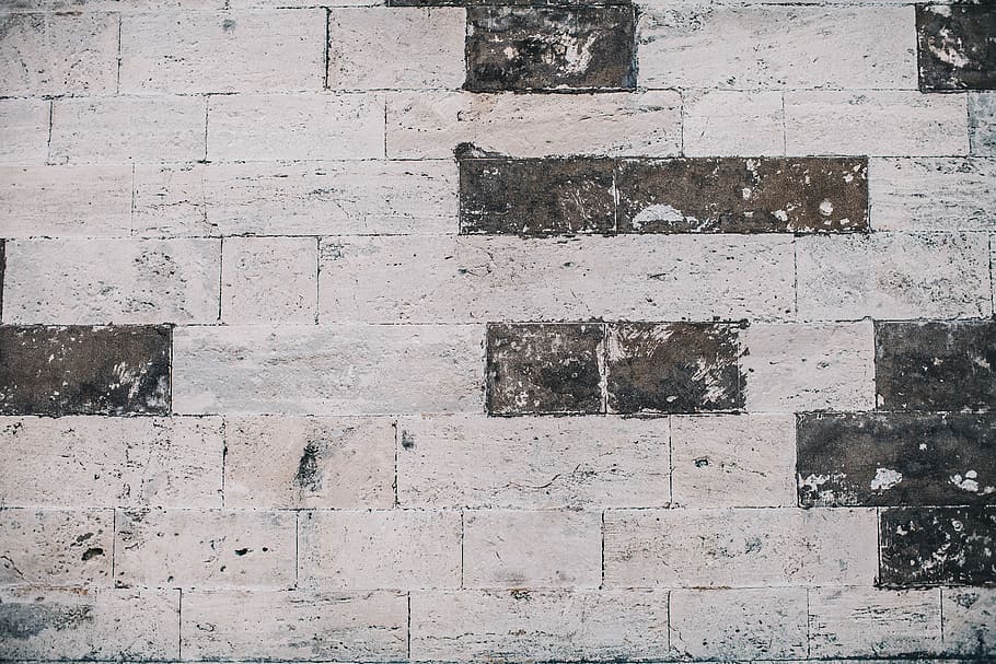 gray cement wall, brown concrete brick wall, texture, pattern HD wallpaper