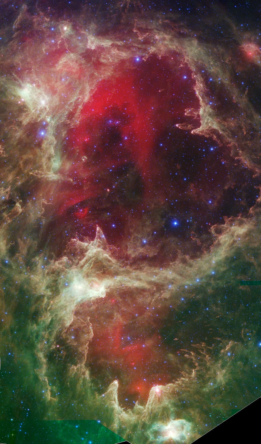 Star Forming Region Of Space, W5, infrared portrait, nasa, spitzer space telescope
