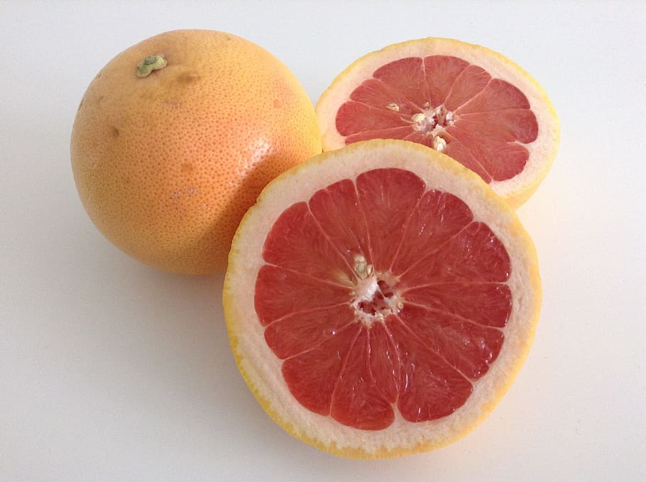 sliced fruit, grapefruit, citrus fruit, vitamins, frisch, food and drink HD wallpaper
