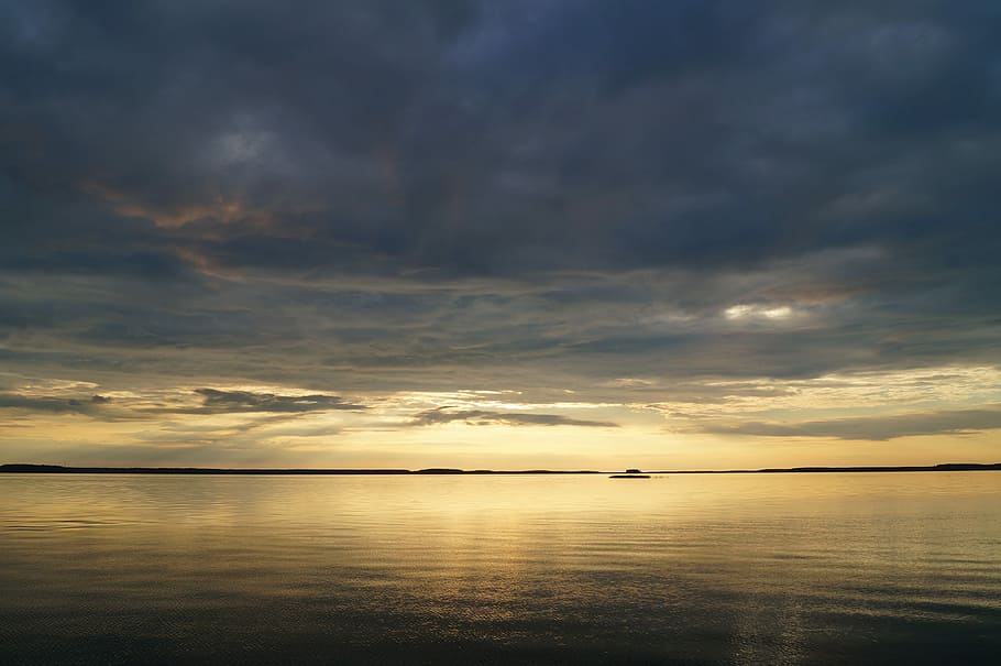sunset, river, sky, nature, sunlight, summer, water, cloud - sky HD wallpaper