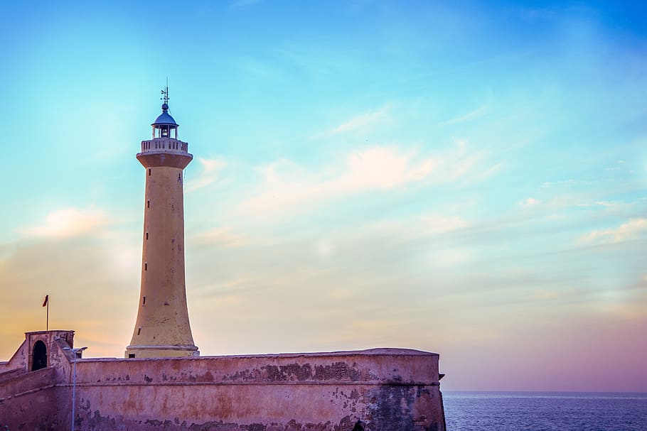 lighthouse, rabat, morocco, africa, landmark, maghreb, coast