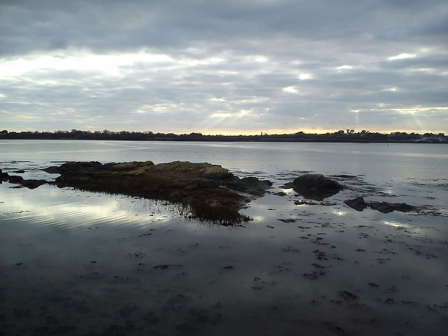 reflection, twilight, cloud, water, sky, cloud - sky, tranquility HD wallpaper