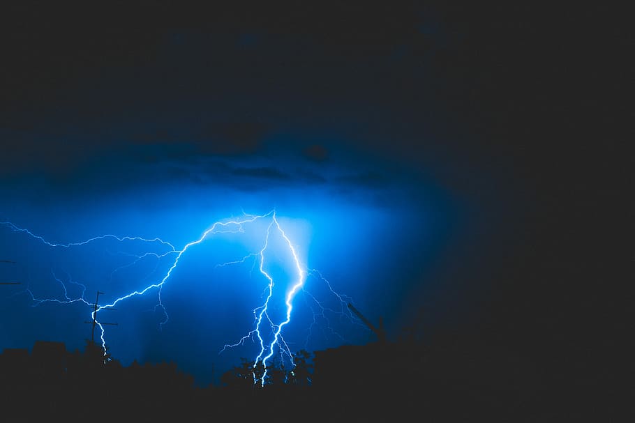 photo of lightning during nighttime, photography of lightning HD wallpaper