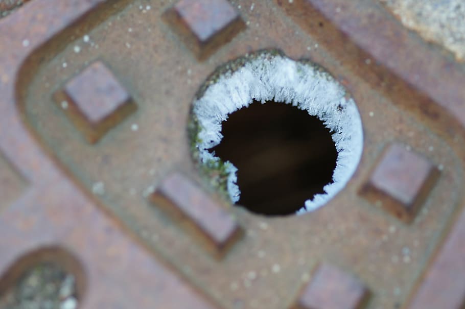 drain, iced, winter, stainless, cold, frozen, eiskristalle HD wallpaper