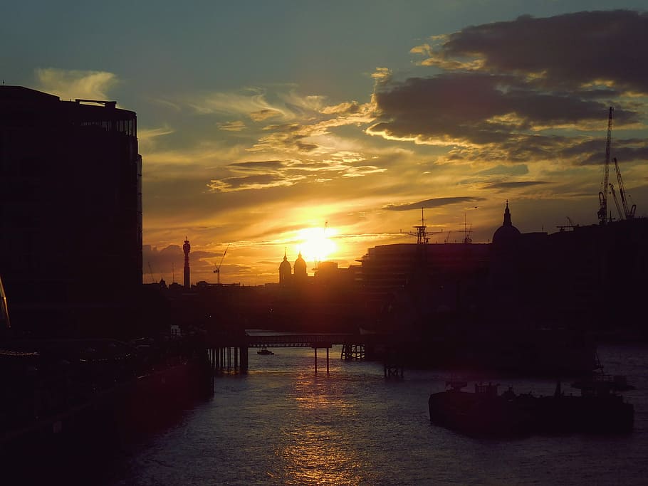 London, Sunset, City, Uk, England, urban, cityscape, skyline HD wallpaper