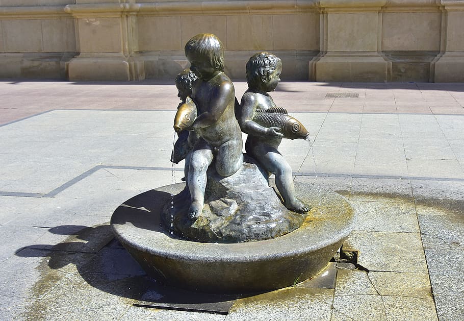people, sculpture, source, saragossa, art and craft, statue HD wallpaper