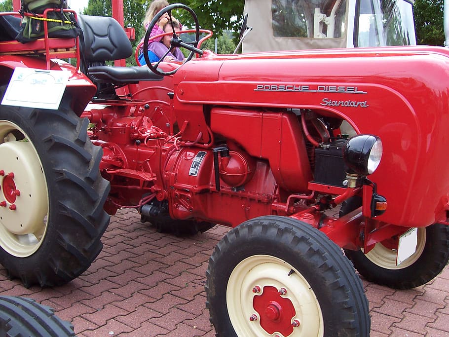 tractor, porsche, agriculture, oldtimer, mode of transportation HD wallpaper
