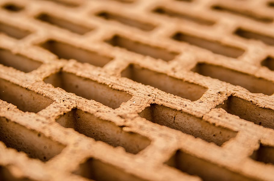 close up photo of brown brick, block, the background, building HD wallpaper