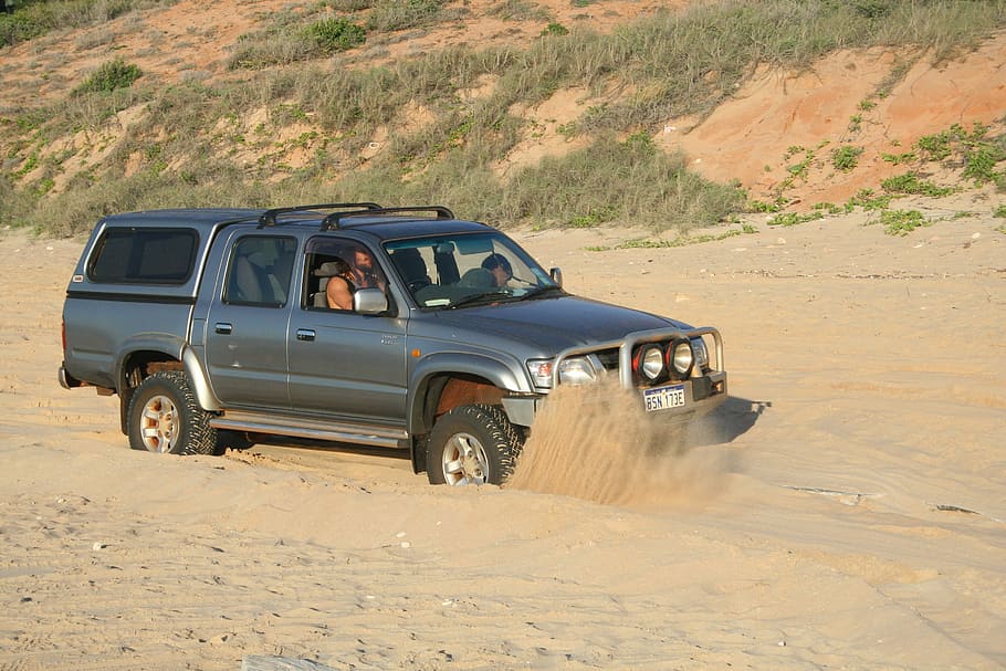 Beach, Sand, 4Wd, Sea, bogged, car, transportation, off-road vehicle HD wallpaper