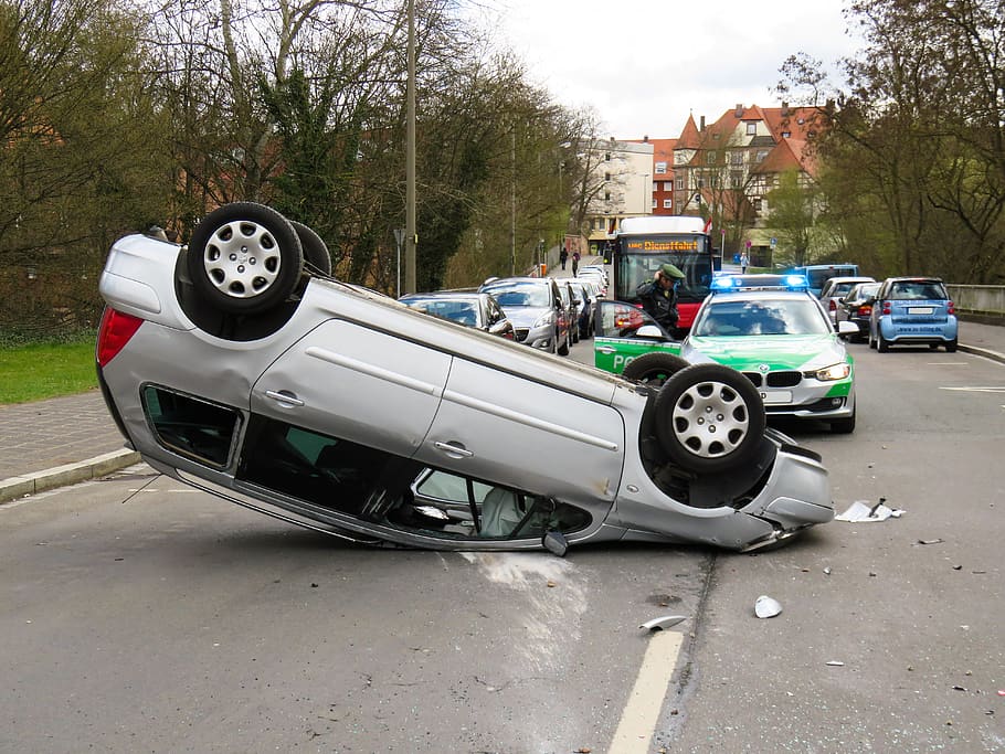 accident, auto, damage, vehicle, broken, total damage, traffic accident, HD wallpaper