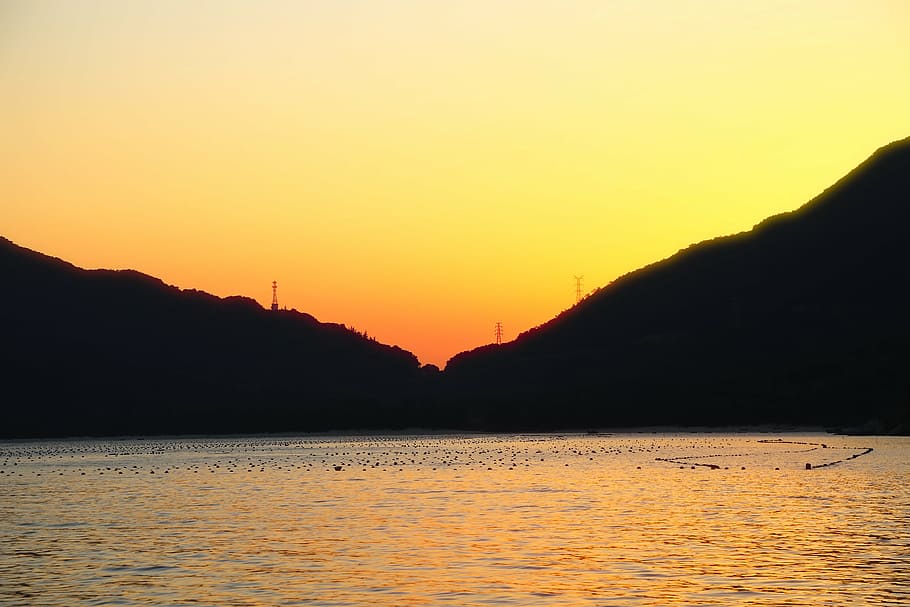 kawashima under, sunset, also changed, beauty in nature, scenics - nature HD wallpaper