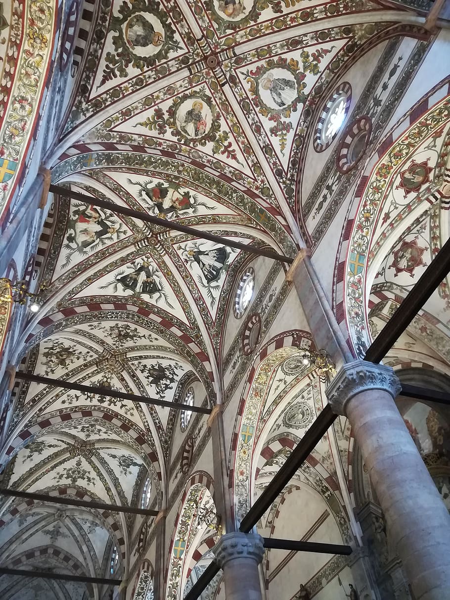 architecture, art, religion, cathedral, ceiling, inside, style HD wallpaper