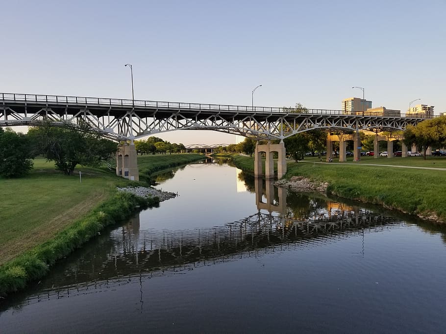 trinity park, bridge, fort worth tx, water, built structure HD wallpaper
