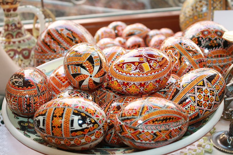 ornament, easter eggs, pysanka, christ is risen, ukraine, close-up HD wallpaper