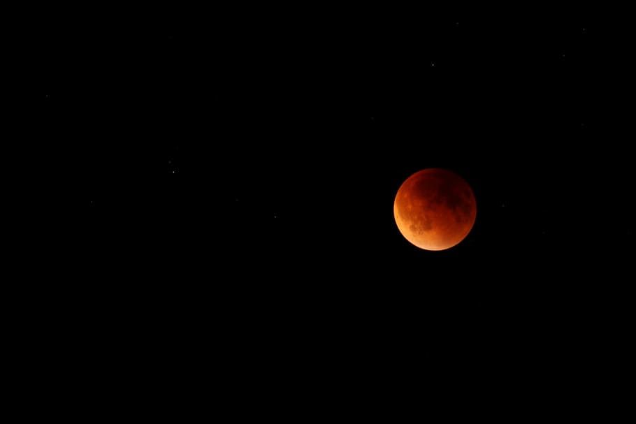 Moon, Eclipse, Lunar, Red, Night, sky, astronomy, space, moon surface HD wallpaper