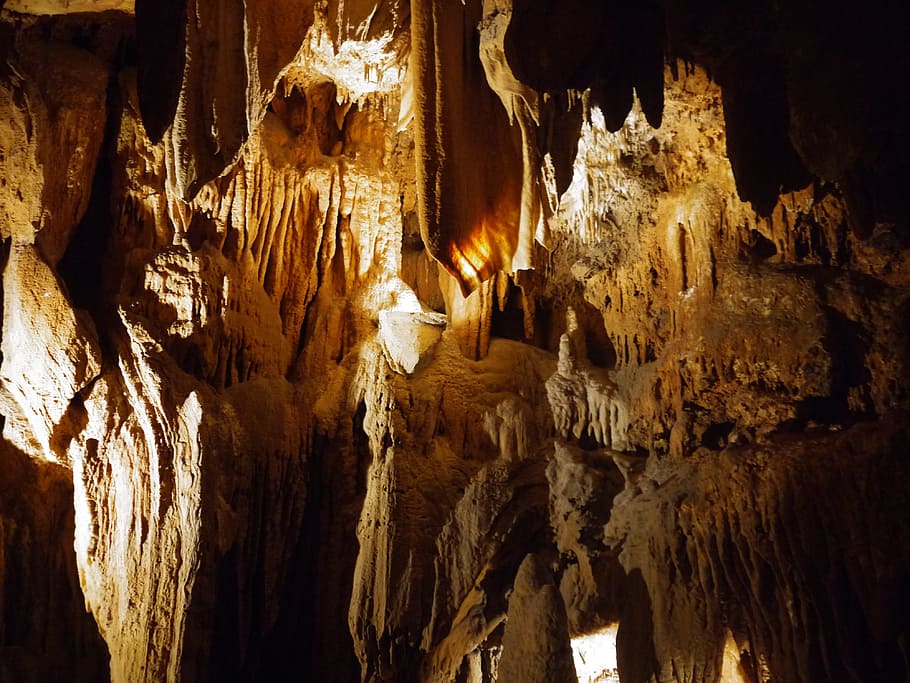 Luray Caverns, Stalactite, virginia, united states, rock - object, HD wallpaper