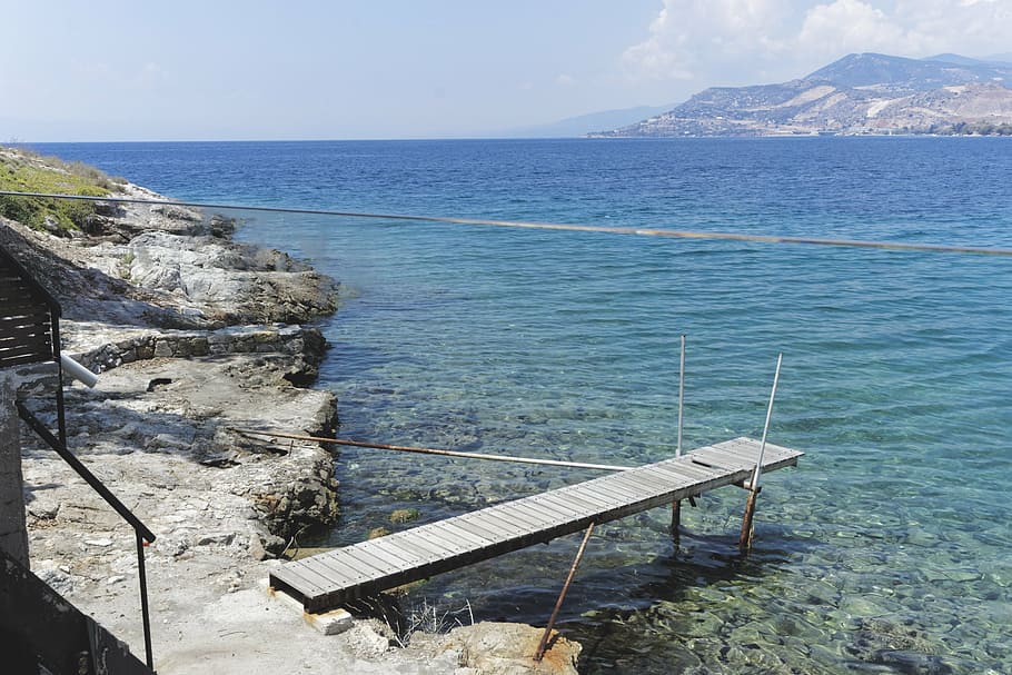 pachi, attiki, greece, sea, nature, coastline, water, beauty in nature HD wallpaper