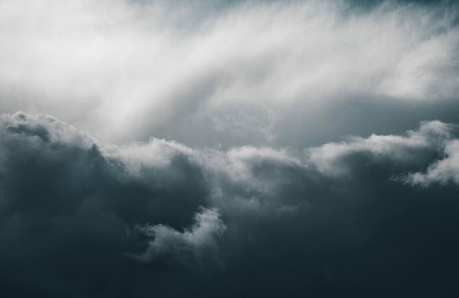 clouds during daytime, texture, sky, wind, storm, weather, photo HD wallpaper