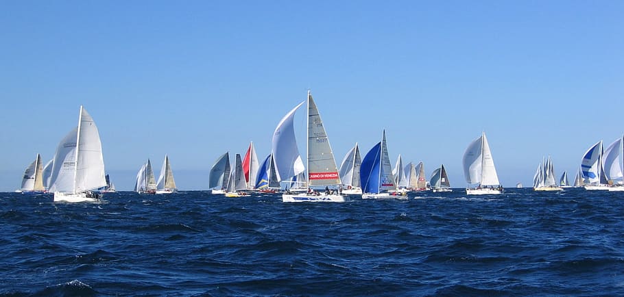 Vela, Sea, Wind, Boats, barcolana, sailboat, nautical vessel, HD wallpaper