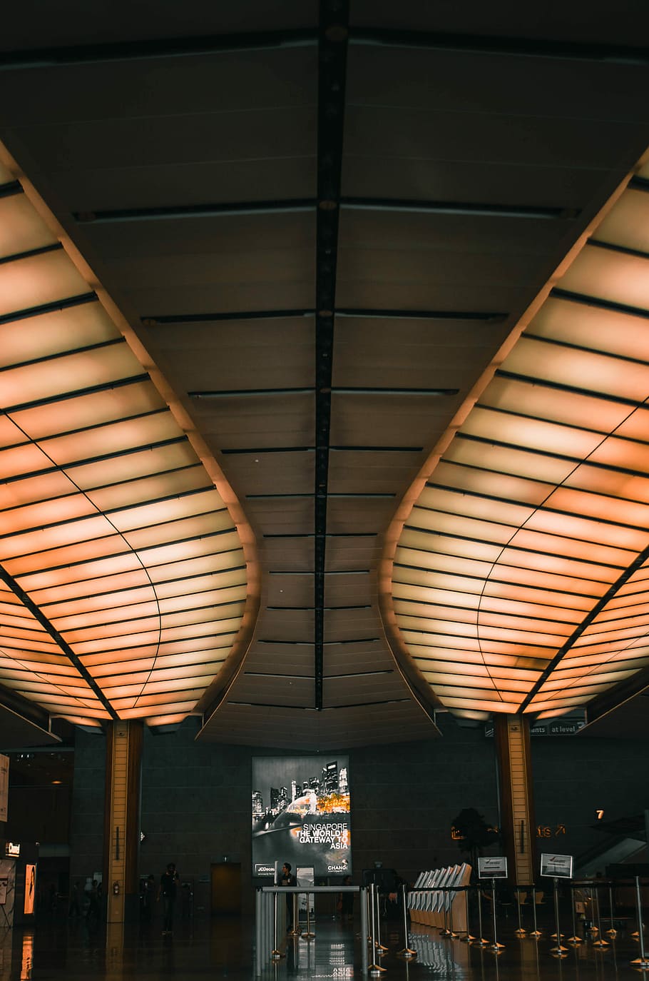 flat screen TV, architecture, structure, interior, airport HD wallpaper