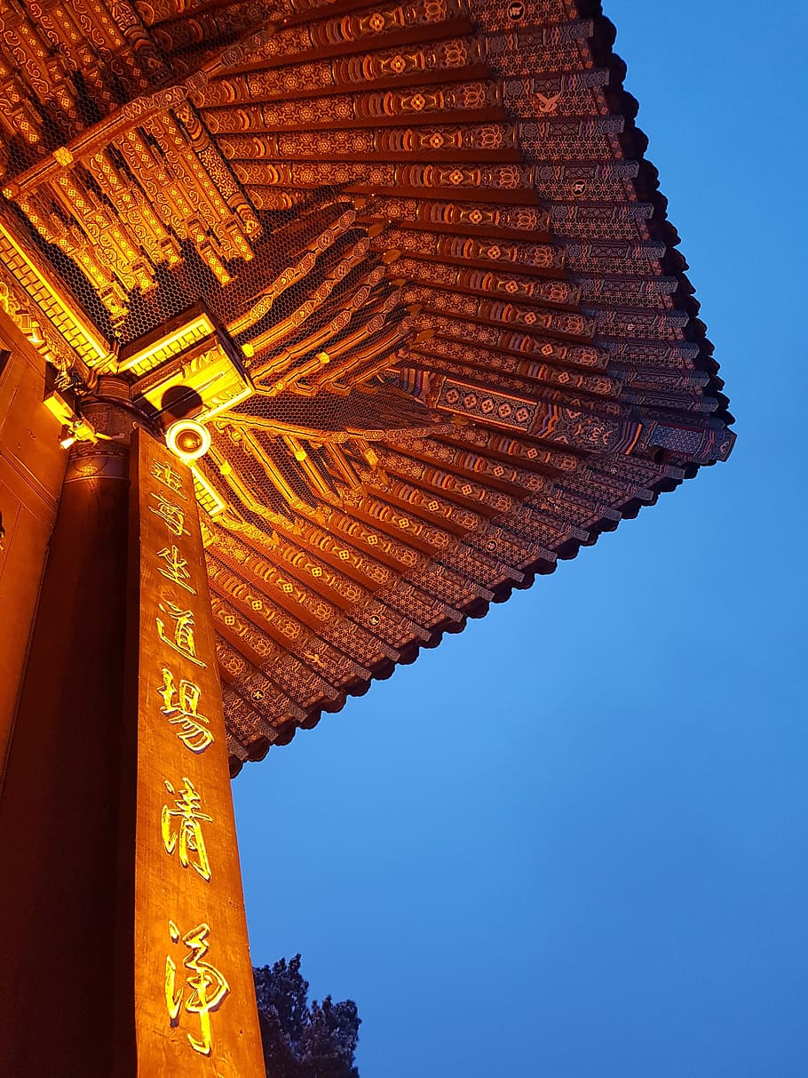 architecture, travel, sky, temple, spirituality, religion, gold HD wallpaper