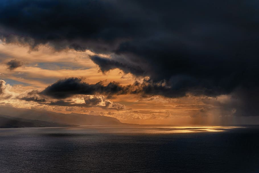 photo of body of water during golden hour, body of water during sunset HD wallpaper