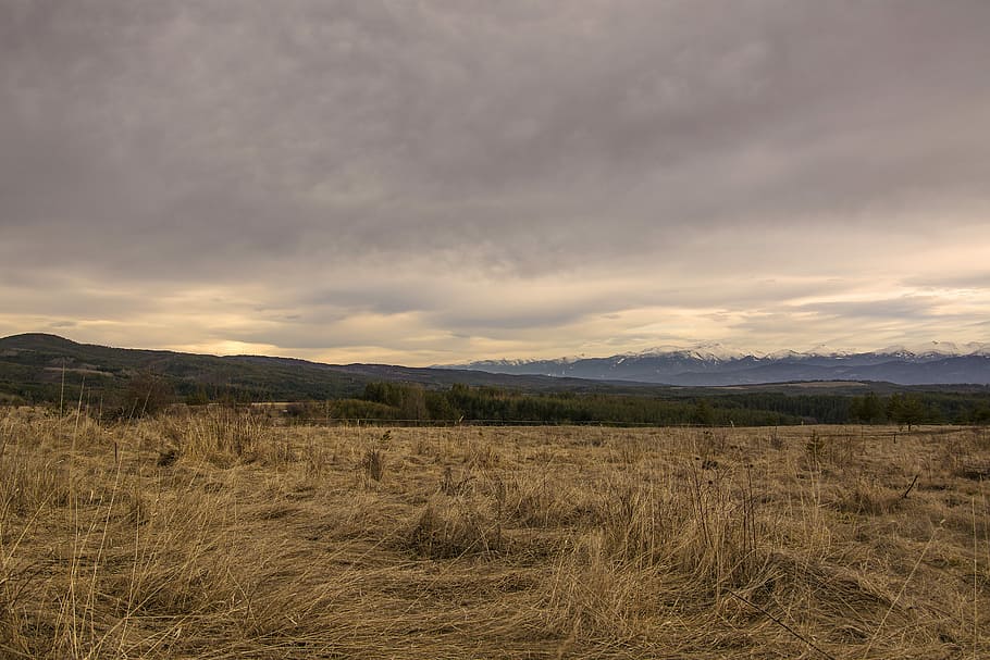 landscape, panoramic, sky, sunset, nature, horizontal plane HD wallpaper