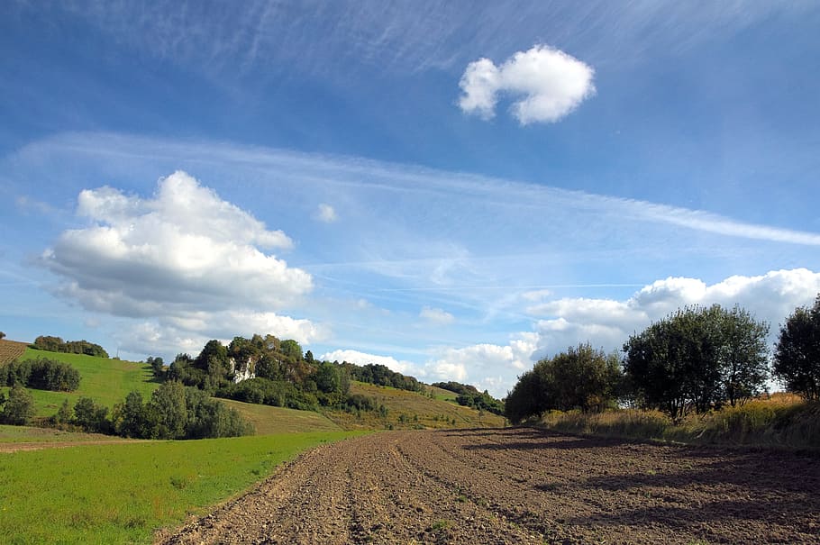 Landscape, Poland, Clouds, Sky, krakow-czestochowa upland, field HD wallpaper