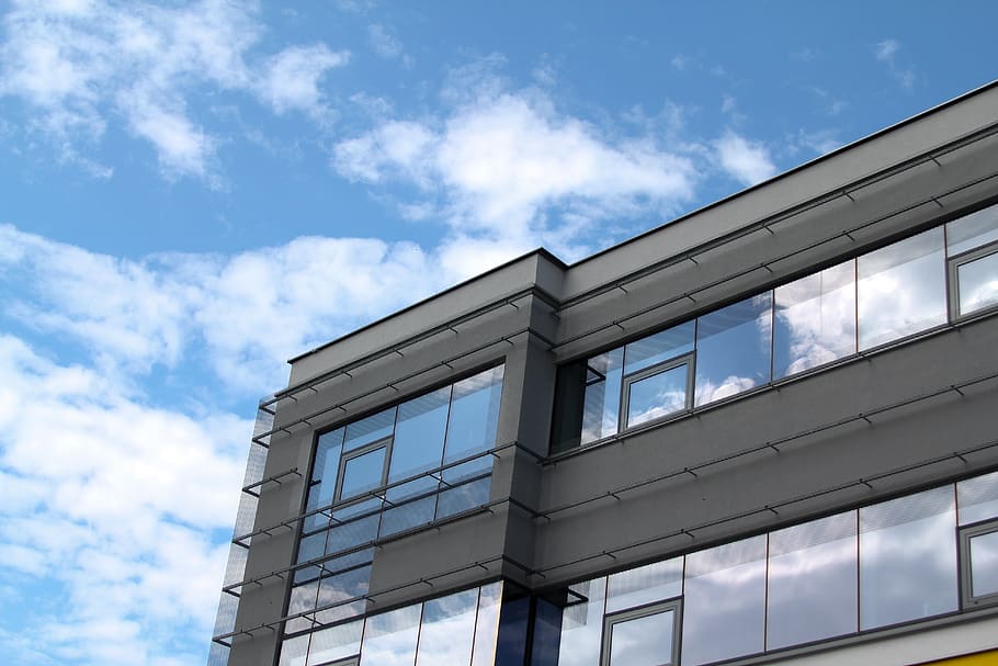 glass, architecture, window, contemporary, sky, cloud - sky HD wallpaper