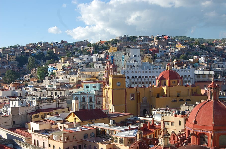 mid-rise and high-rise buildings, guanajuato, city, mexico, landscapes