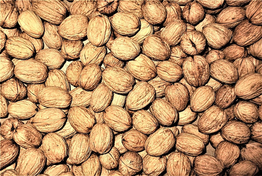 walnuts, fruit, structure, full frame, backgrounds, food, large group of objects HD wallpaper