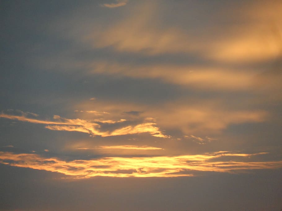 Sky, Sunrise, sunset, sunset sky, sunlight, heaven, cloudscape HD wallpaper