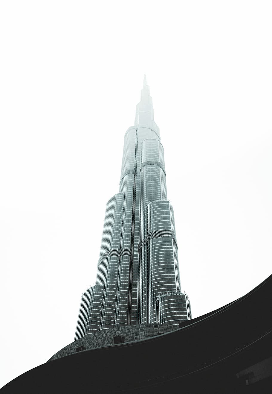 photography of structure, low angle photography of Burj Khalifa HD wallpaper