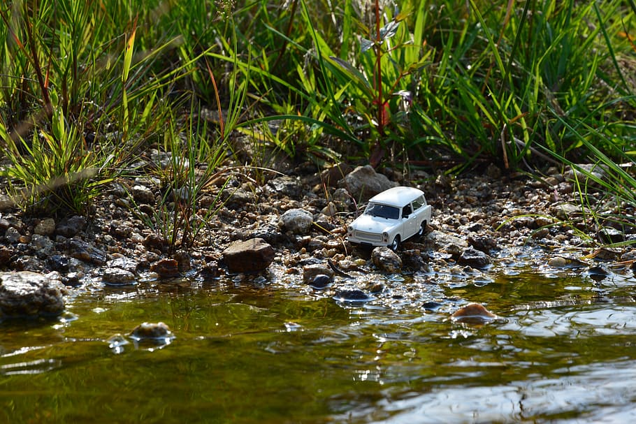 trabant, model, trabi, auto, vehicle, oldtimer, trabbi, water HD wallpaper