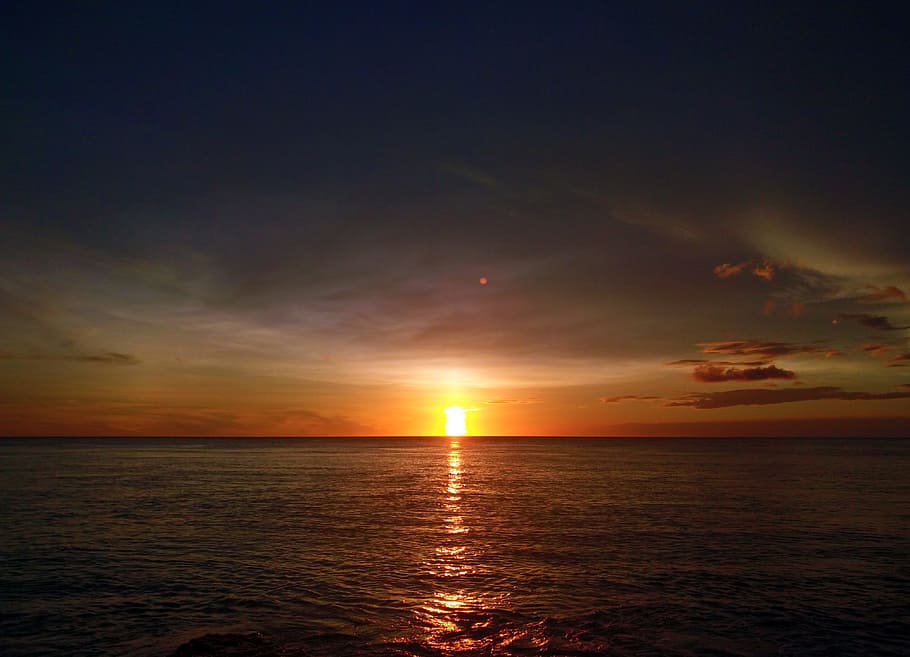 kenting, sea, sunset, sky, water, horizon over water, scenics - nature HD wallpaper