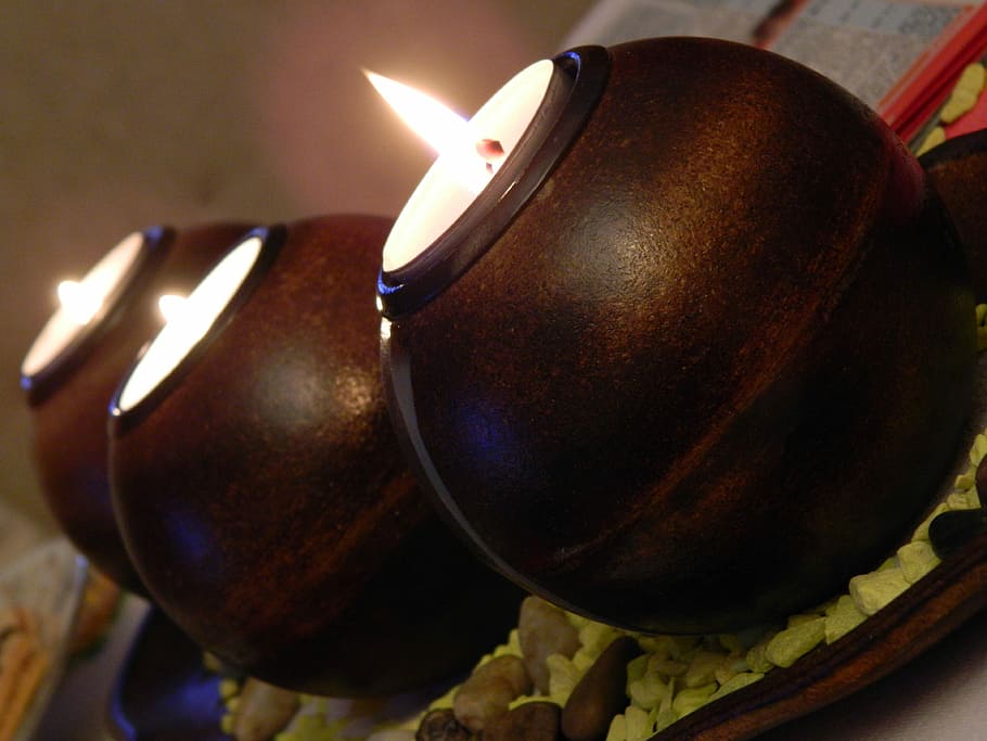 Candles, Christmas, Flame, close-up, no people, music, indoors HD wallpaper