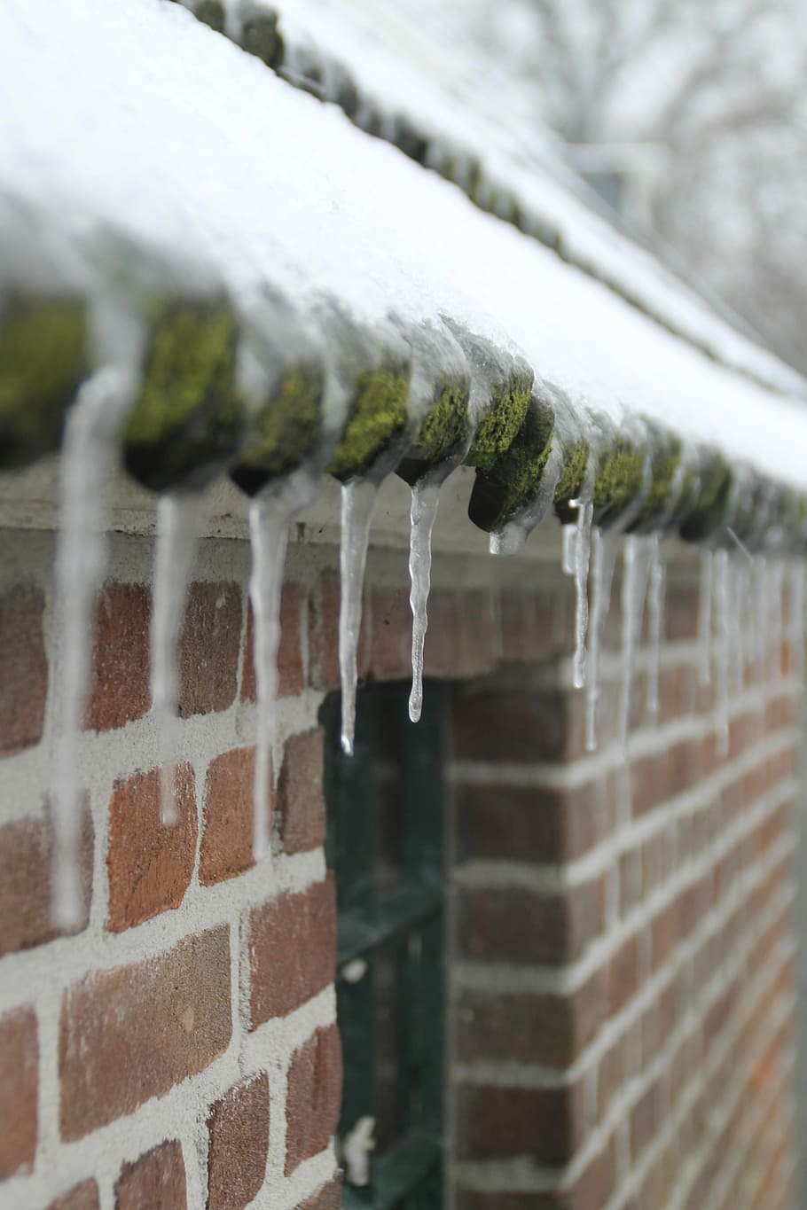 icicle, snow, winter, roof, cold temperature, architecture HD wallpaper