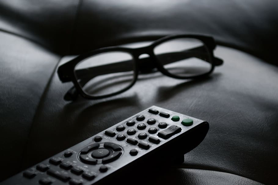 relaxation, downtime, glasses, reading glasses, remote control, HD wallpaper