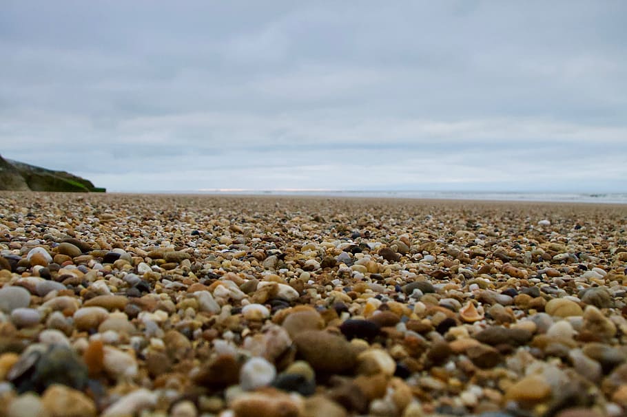 nature, beach, roller, sky, cloud - sky, stone, scenics - nature HD wallpaper
