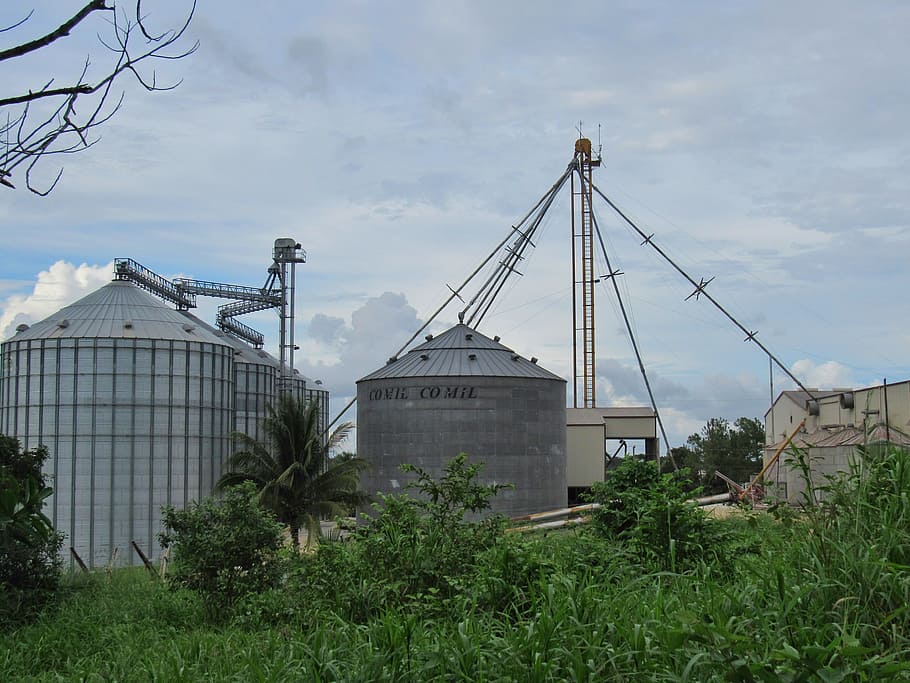 grainery, tanks, corn, storage, elevator, farm, architecture HD wallpaper