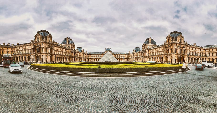 French, Louvre, Construction, the louvre, architecture, built structure HD wallpaper