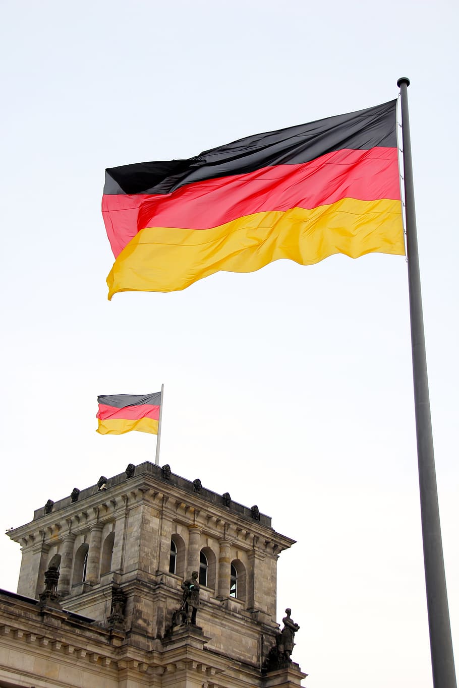 HD wallpaper: yellow, red, and black flag, berlin, germany, flutter,  reichstag | Wallpaper Flare
