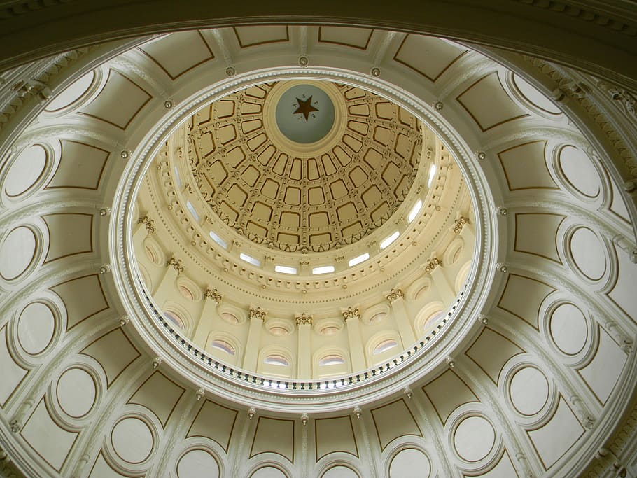 low-angle photography of beige cathedral, dome, capitol, texas, HD wallpaper