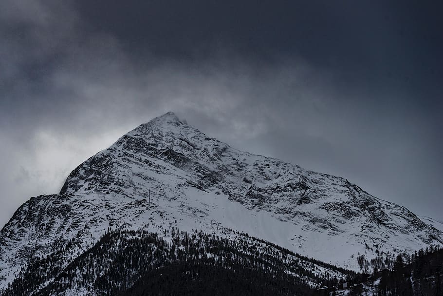 mountain, snow, alps, cold, nature, climb, hiking, landscape HD wallpaper