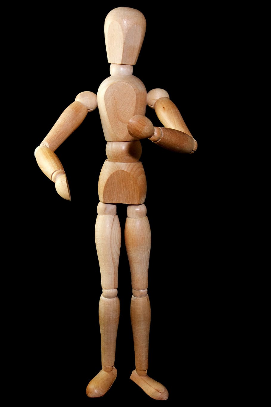 figure, man, stand, gestures, gesturing, doll, holzfigur, wood - Material HD wallpaper