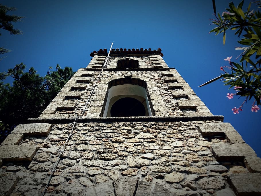 castle, sky, architecture, building, tower, old, landscape HD wallpaper